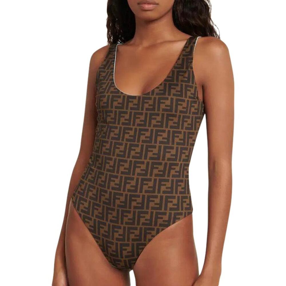 FENDI FF logo reversible swimsuit bodysuit - Picture 2 of 9